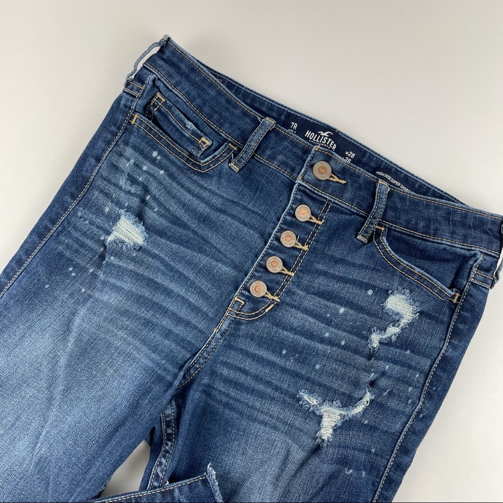 Hollister High Rise Super Skinny Crop 7R/W28 Jeans